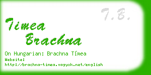 timea brachna business card